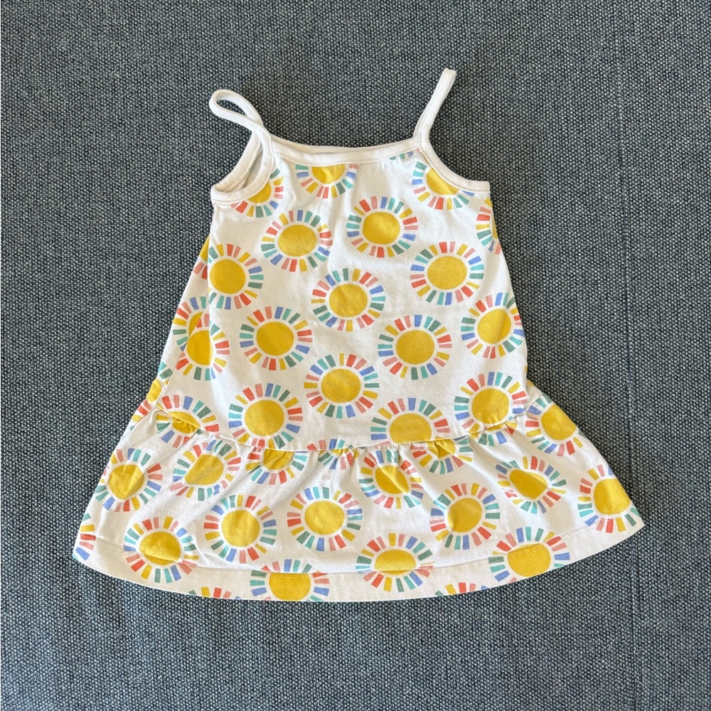 HANNA ANDERSSON SUNNY SUNS PULLOVER FLOUNCE TANK TOP DRESS US 2T
